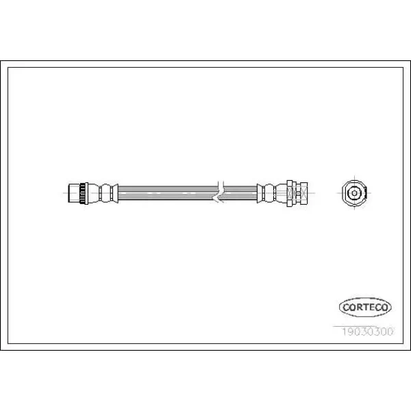 Corteco Arka Fren Hortumu – 19030300 / OEM 8200256166