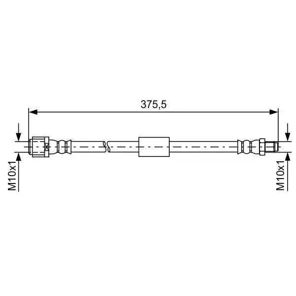 Bosch Arka Fren Hortumu – 1987481608 / OEM A2124200448