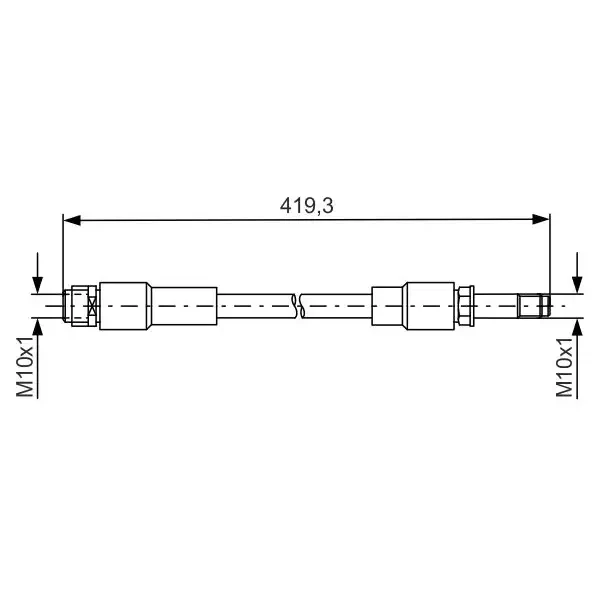 Bosch Arka Fren Hortumu – 1987481674 / OEM A2464200148