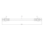 CAVO Arka Fren Hortumu – C800257A / OEM 96179489