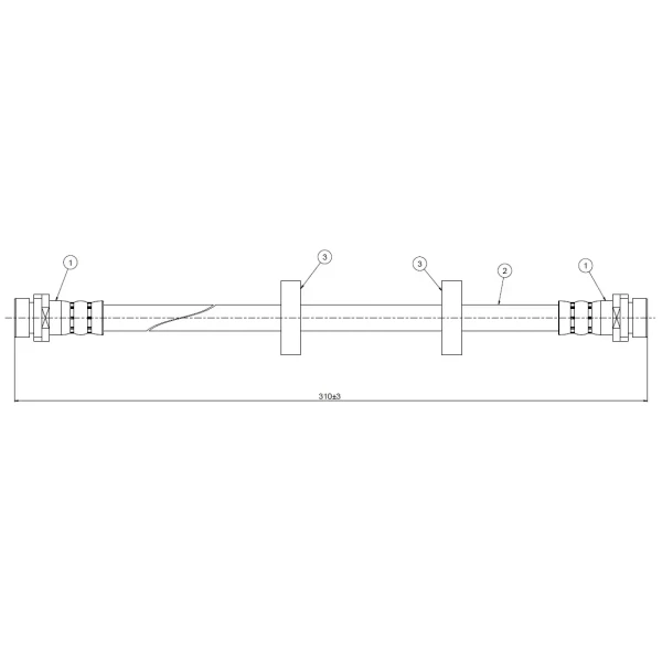 CAVO Arka Fren Hortumu – C800441A / OEM 93BB2282AA