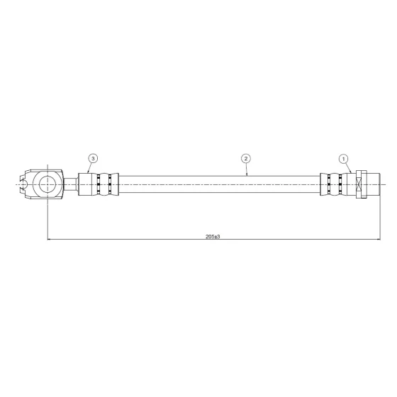 CAVO Arka Fren Hortumu – C800547A / OEM 8E0611775J ürün görseli