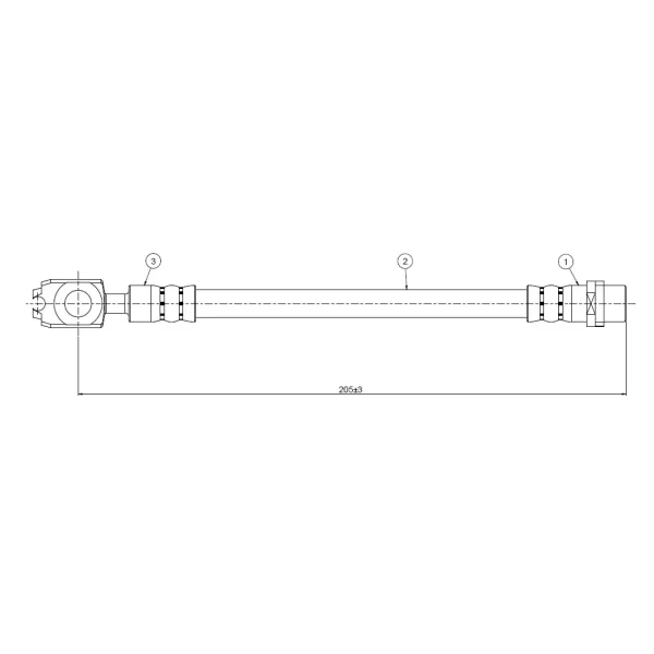 CAVO Arka Fren Hortumu – C800547A / OEM 8E0611775J
