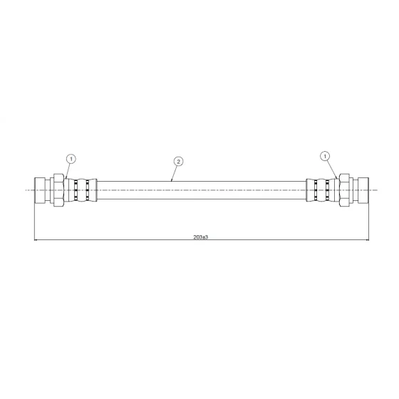 CAVO Arka Fren Hortumu – C800679B / OEM 6U0611775 ürün görseli
