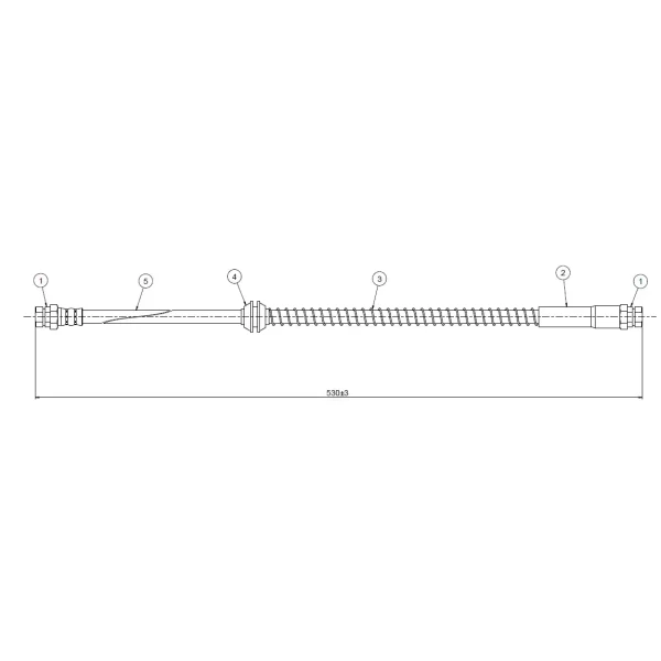 CAVO Arka Fren Hortumu – C900127A / OEM 2K0611775D
