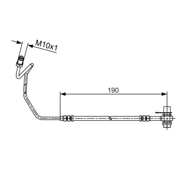 Bosch Arka Fren Hortumu (Sağ) – 1987481535 / OEM 8E0611764K