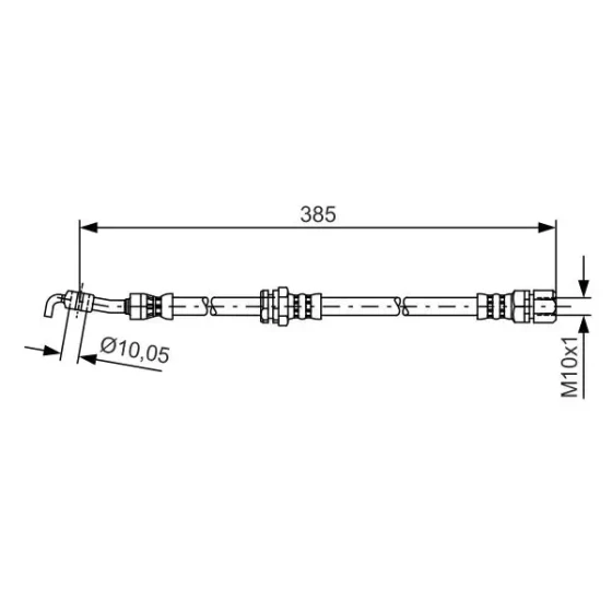 Bosch Arka Fren Hortumu (Sol) – 1987481385 / OEM 96549725 ürün görseli