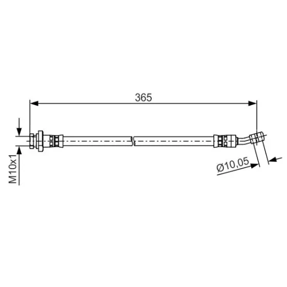 Bosch Arka Fren Hortumu (Sol) – 1987481499 / OEM 587372E350 ürün görseli