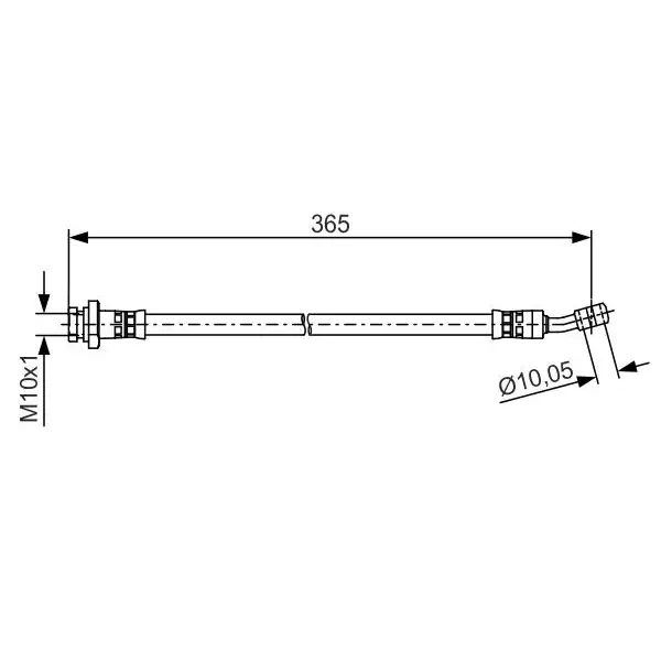 Bosch Arka Fren Hortumu (Sol) – 1987481499 / OEM 587372E350