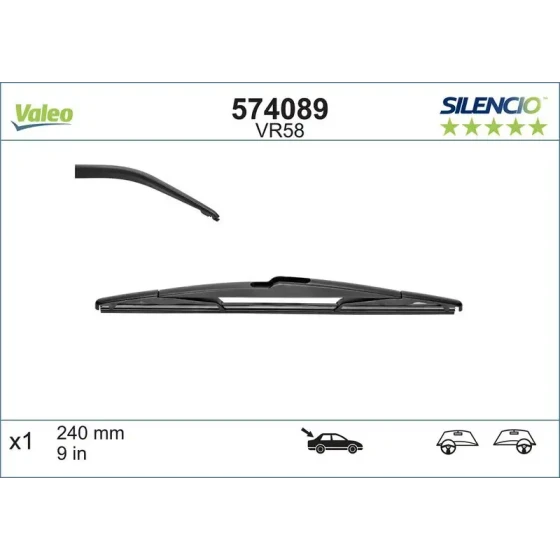 Valeo Arka Silecek Süpürgesi – 574089 ürün görseli
