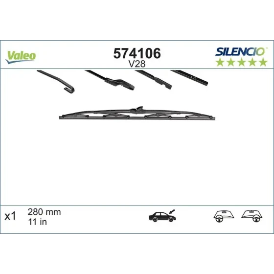 Valeo Arka Silecek Süpürgesi – 574106 ürün görseli
