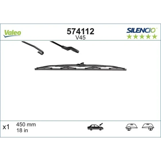 Valeo Arka Silecek Süpürgesi – 574112 ürün görseli