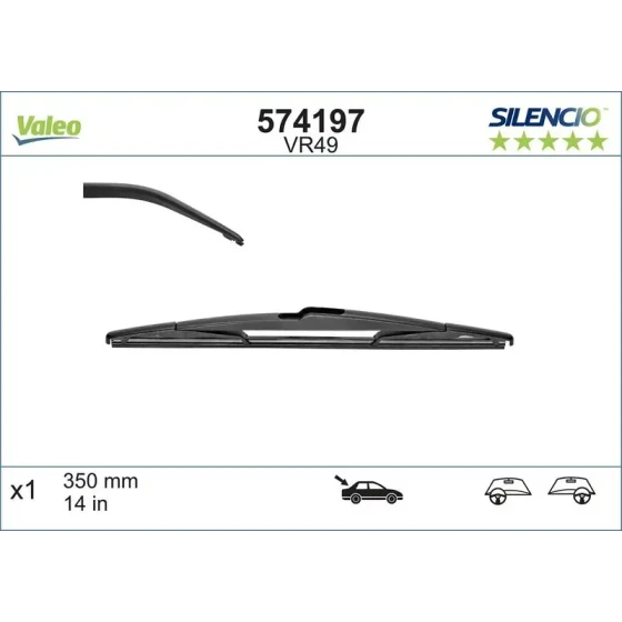 Valeo Arka Silecek Süpürgesi – 574197 ürün görseli