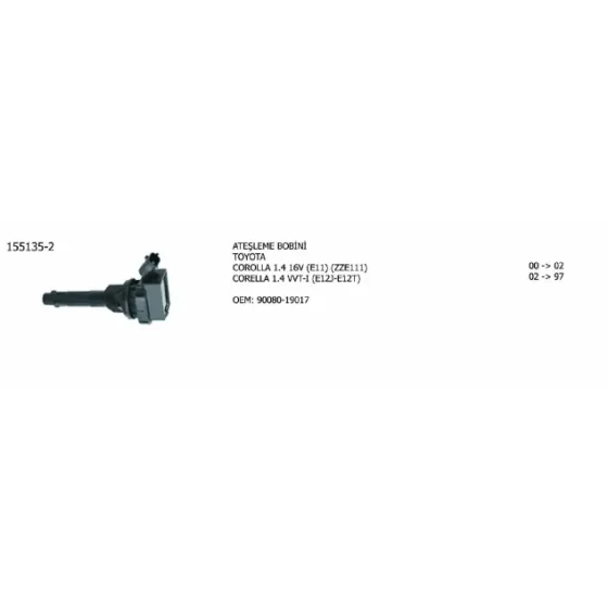Ünüvar Bobin – 155135-2 / OEM 900801901700 ürün görseli