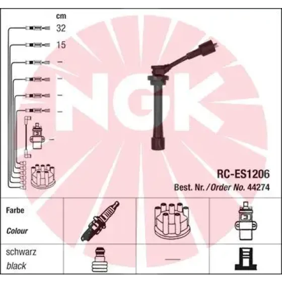 NGK Buji Kablosu – 44274 / OEM RCES1206 ürün görseli