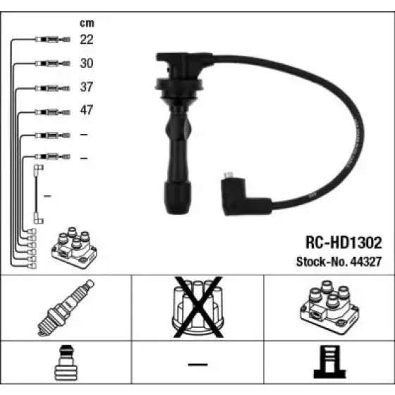 NGK Buji Kablosu – 44327 / OEM RCHD1302 ürün görseli