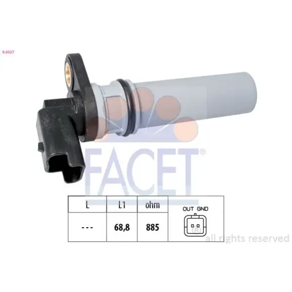 Facet Devir Sensörü – 9.0537 / OEM 784527
