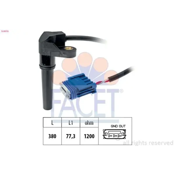 Facet Devir Sensörü – 9.0618 / OEM 7700116377