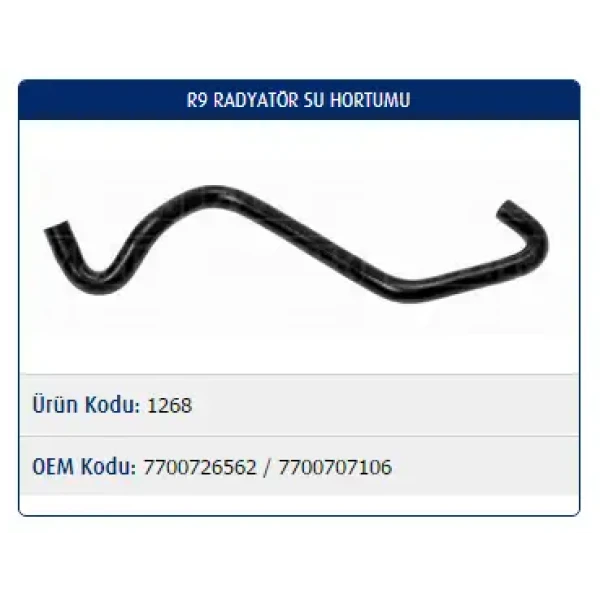 Master Devirdaim Hortumu – M1268 / OEM 7700726562