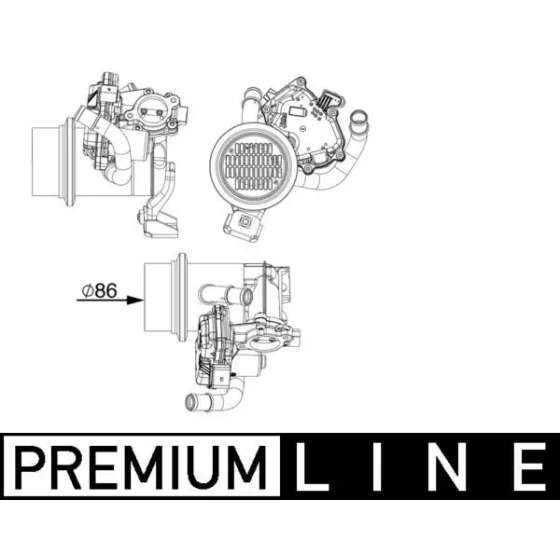 Mahle EGR Soğutucusu 04L131512AA – CE18000P / OEM 04L 131 512 AA ürün görseli