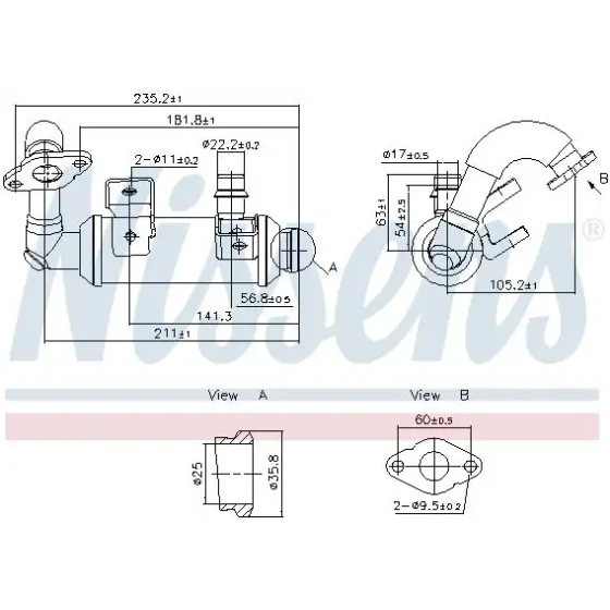Nissens EGR Soğutucusu – 989405 ürün görseli