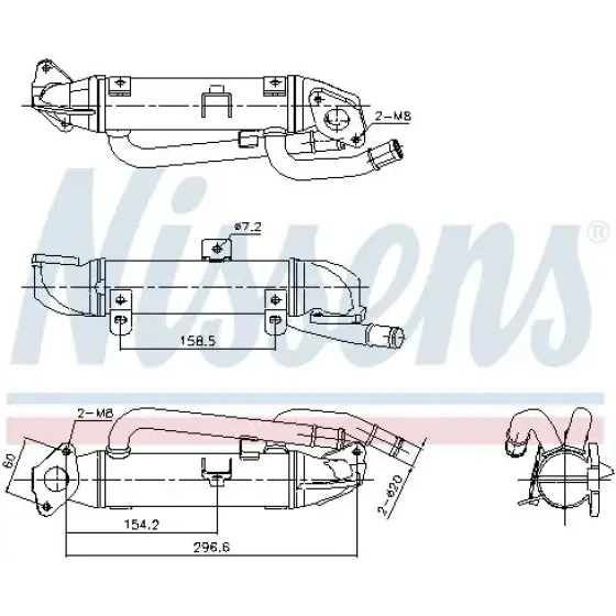 Nissens EGR Soğutucusu – 989414 / OEM 038131513S ürün görseli