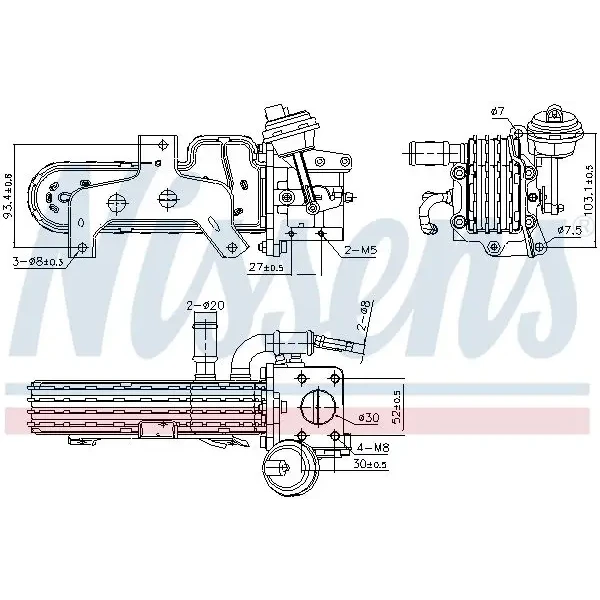 Nissens EGR Soğutucusu – 989420 / OEM 038131513AD