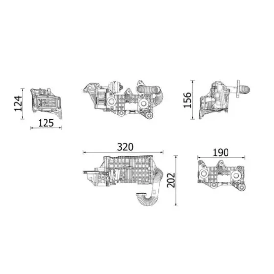 Mahle EGR Soğutucusu – CE43000P / OEM 9813050280 ürün görseli