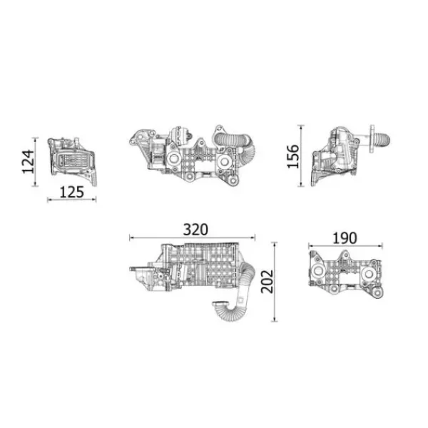 Mahle EGR Soğutucusu – CE43000P / OEM 9813050280