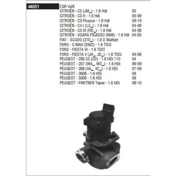 Doduco EGR Valfi – 44051 / OEM 1618NR ürün görseli