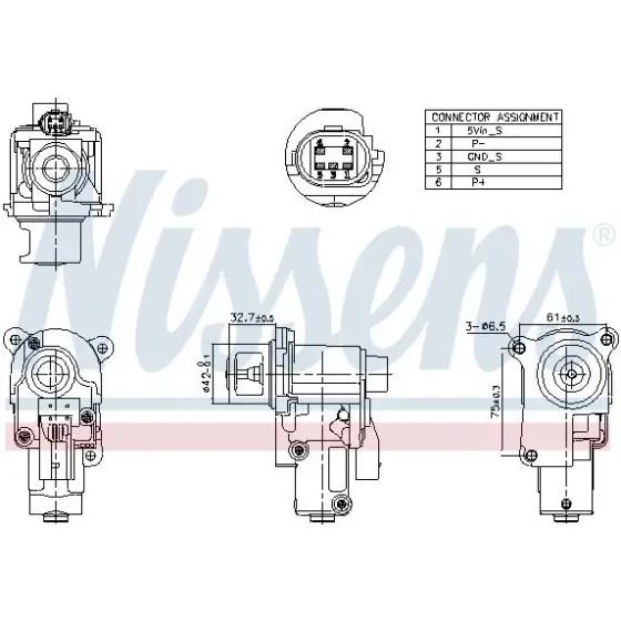 Nissens EGR Valfi – 98174 / OEM 03G131502B ürün görseli