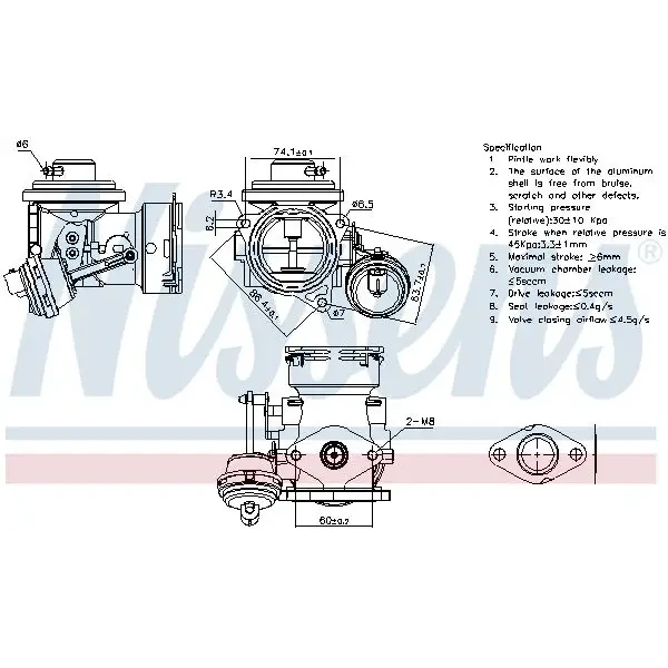 Nissens EGR Valfi – 98299 / OEM 03G131501M