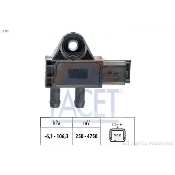 Facet Egzoz Basınç Sensörü – 10.3271