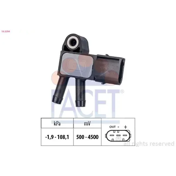 Facet Egzoz Basınç Sensörü – 10.3294