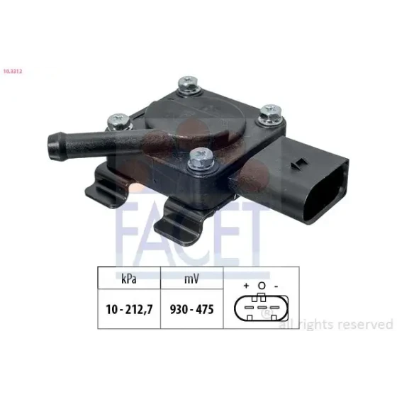 Facet Egzoz Basınç Sensörü – 10.3312 / OEM 13627789219 ürün görseli