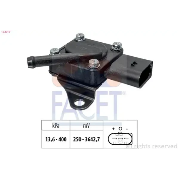 Facet Egzoz Basınç Sensörü – 10.3319 / OEM 137437