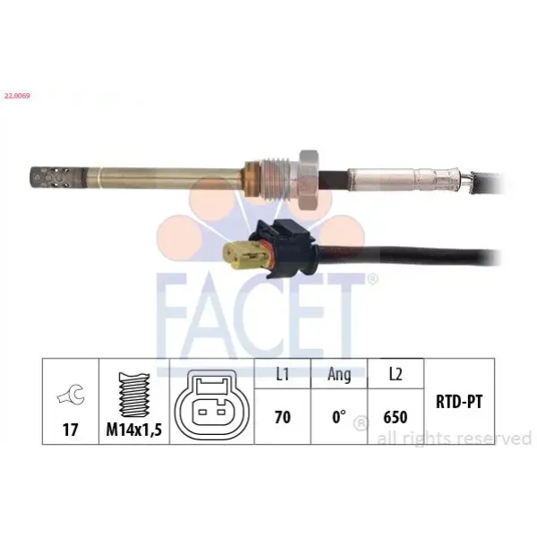 Facet Egzoz Sıcaklık Sensörü – 22.0069