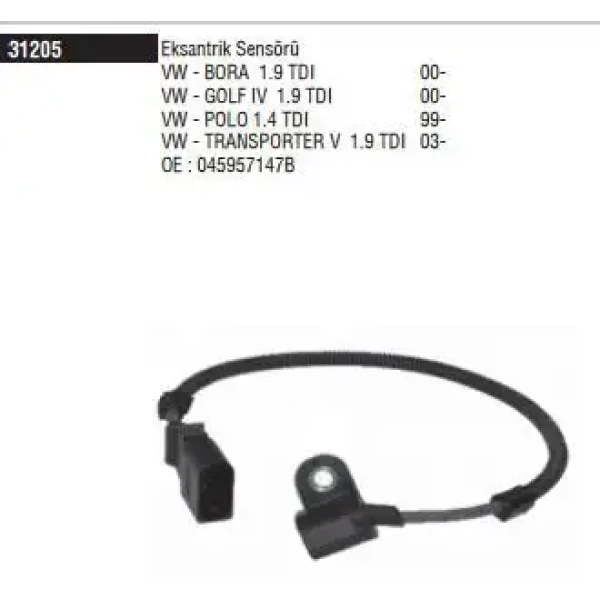 Doduco Eksantrik Sensörü – 31205 / OEM 045957147D