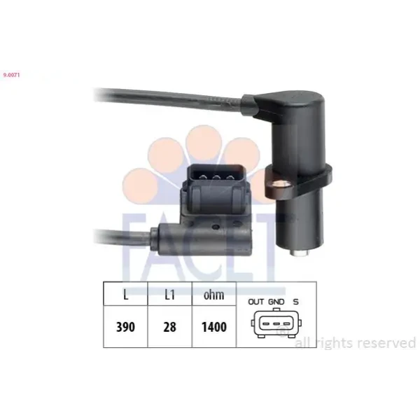 Facet Eksantrik Sensörü – 9.0071 / OEM 12141726590