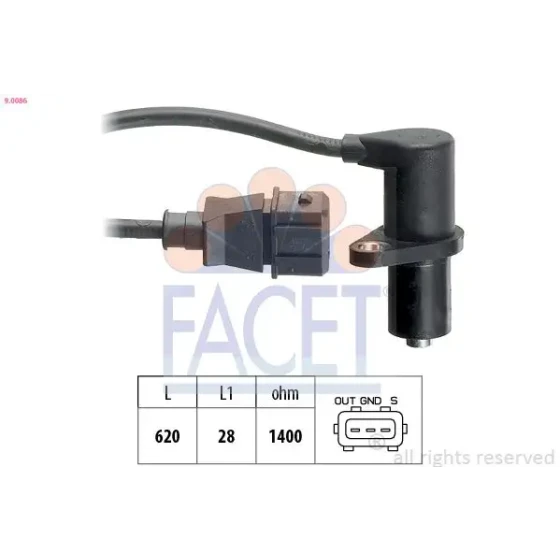 Facet Eksantrik Sensörü – 9.0086 / OEM 12141247258 ürün görseli