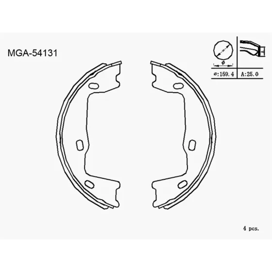 MGA El Fren Balatası – 54131 / OEM 1605938 ürün görseli