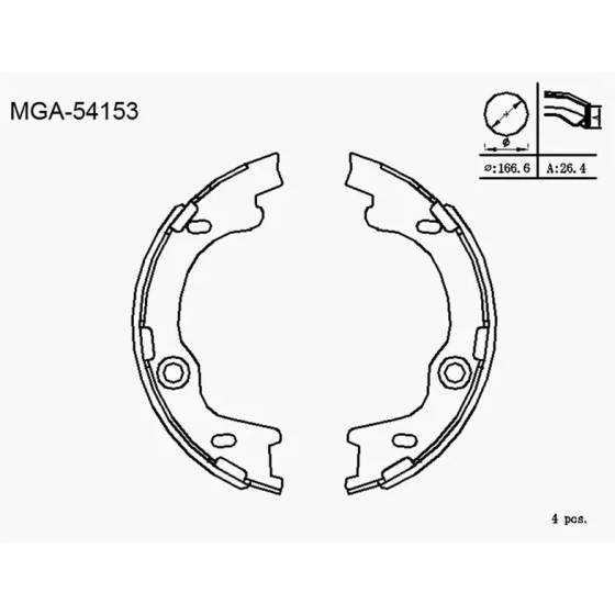 MGA El Fren Balatası – 54153 / OEM 583501HA00 ürün görseli