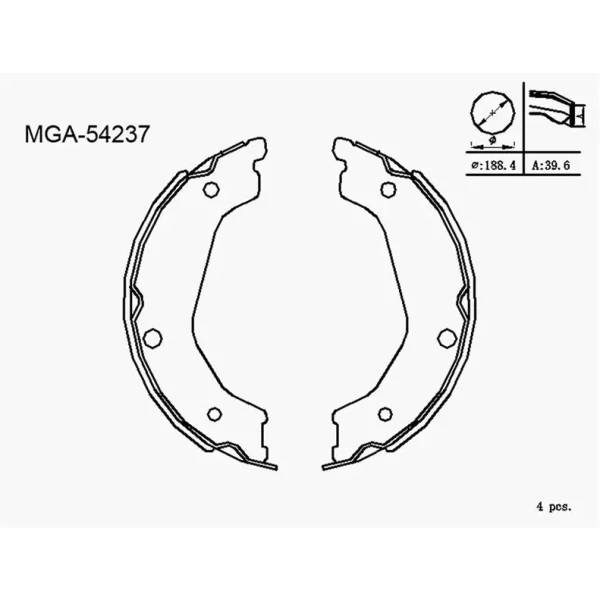MGA El Fren Balatası – 54237 / OEM 583503ED00