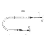 Bosch El Fren Halatı (Arka) – 1987477237 / OEM 4745Z4