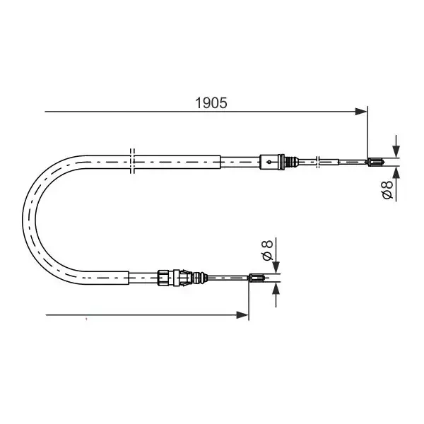 Bosch El Fren Halatı (Arka) – 1987477237 / OEM 4745Z4