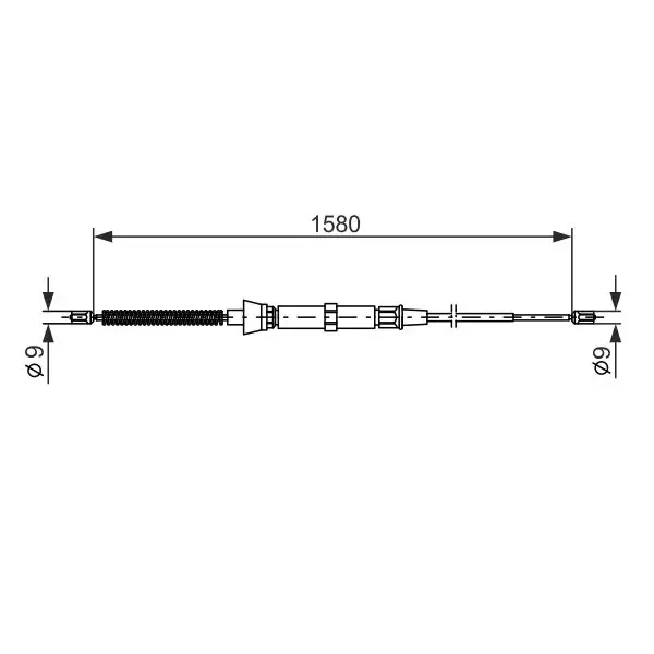 Bosch El Fren Halatı (Arka) – 1987477806 / OEM 6Q0609721J