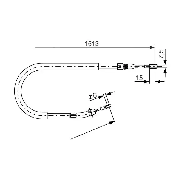 Bosch El Fren Halatı (Arka) – 1987477852 / OEM 9014201885