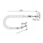Bosch El Fren Halatı (Arka) – 1987477857 / OEM A9014202885