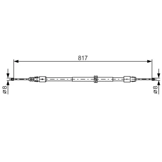 Bosch El Fren Halatı (Arka) – 1987482024 / OEM A1644202385 ürün görseli