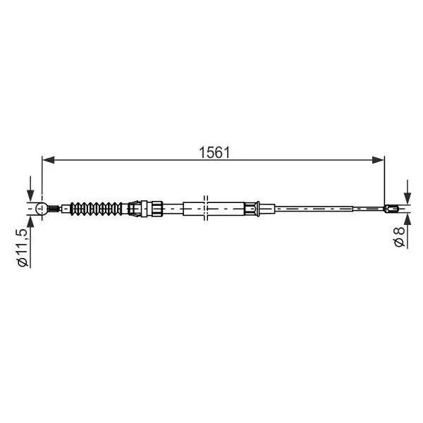 Bosch El Fren Halatı (Arka) – 1987482264 / OEM 1T0609721L